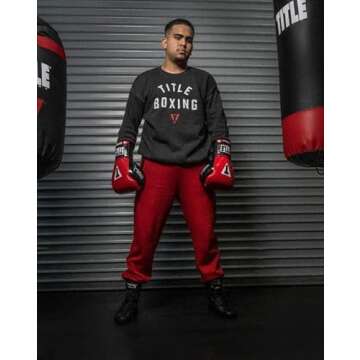 TITLE Boxing Gel Glory Super Bag Gloves 2.0 - Red/Black, 16 oz