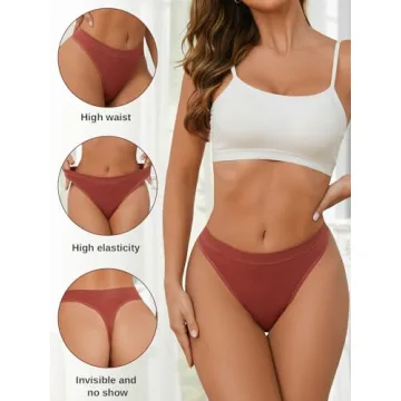 Linccure Seamless Thongs 5-Pack for Women