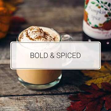 Monin - Pumpkin Spice Syrup, Hints of Nutmeg and Cinnamon, Natural Flavors, Great for Lattes, Mochas, Steamers, Teas, Ciders and Dessert Cocktails, Non-GMO, Gluten-Free (750 ml)