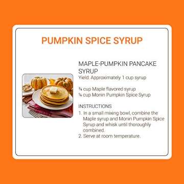 Monin - Pumpkin Spice Syrup, Hints of Nutmeg and Cinnamon, Natural Flavors, Great for Lattes, Mochas, Steamers, Teas, Ciders and Dessert Cocktails, Non-GMO, Gluten-Free (750 ml)