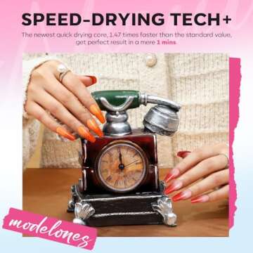 modelones Color Changing Nail Polish Set, 6 Colors Winter Pink Blue Purple Orange Neon Mood Temperature Change Ombre Quick Dry Mini Nail Polish Manicure DIY Nail Art Salon Valentine's Gift