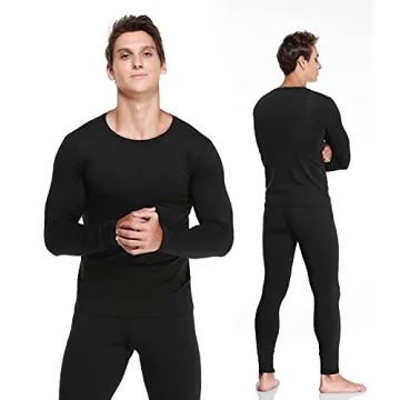 JZCreater Men's Fleece Lined Thermal Underwear Set for Cold Weather