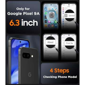 SPIDERCASE Magnetic for Google Pixel 9A Case, Military Grade Drop Protection Slim Translucent Matte ...