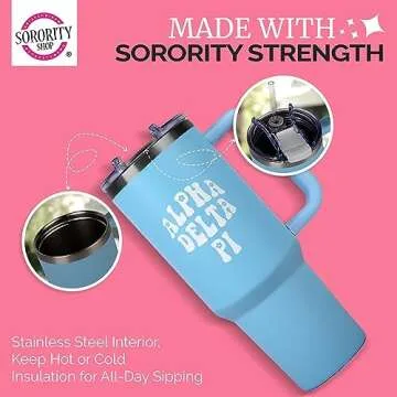 Alpha Delta Pi 40oz Tumbler - Stylish Sorority Drinkware
