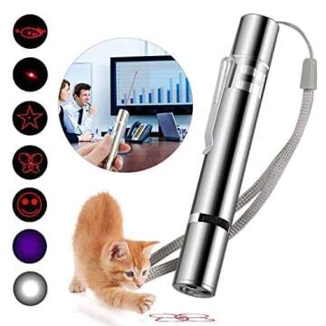 WNZQK Cat Toys Laser Pointer Rechargeable Cat Laser Toy Interactive Cat Toys for Indoor Cats Kittene...
