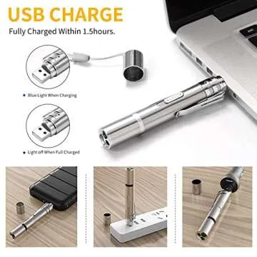 WNZQK Cat Toys Laser Pointer Rechargeable Cat Laser Toy Interactive Cat Toys for Indoor Cats Kittenes Dogs LED Flashlight 7 Adjustable Patterns Red Light Remotes Teaching Tool USB