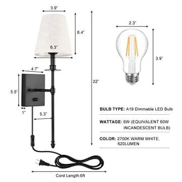 Stylish Dimmable Wall Sconces - Perfect for Any Room