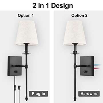 Stylish Dimmable Wall Sconces - Perfect for Any Room