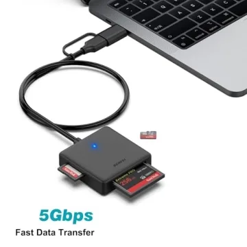 BENFEI 4in1 USB Card Reader for Fast Data Transfer
