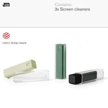 AM 2 in 1 Screen Cleaner Mist Spray - Versatile for Computers, Phones, iPads, Laptops, and Car Smart...