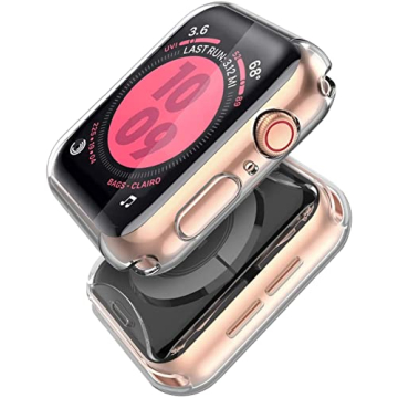 Langboom 2 Pack Apple Watch 45mm Case with Screen Protector