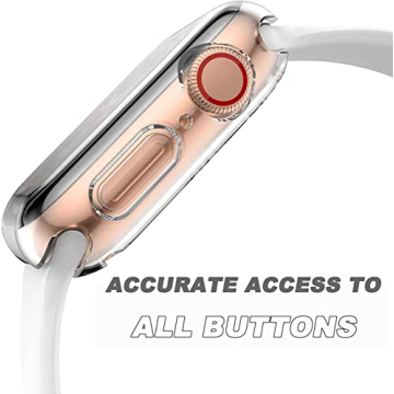 Langboom Transparent Case for Apple Watch 9 8 7 45mm
