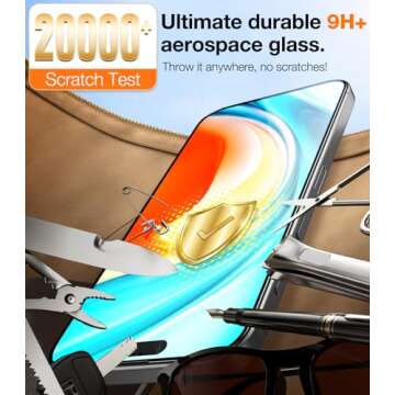 TORRAS Military-Grade Shatterproof for iPhone 16 Pro Max Privacy Screen Protector [9H＋Unbreakable from 12FT Drop, Anti Spy Edge to Edge Tempered Glass] Bubble Free,2 Packs,GlassGo X 6.9"