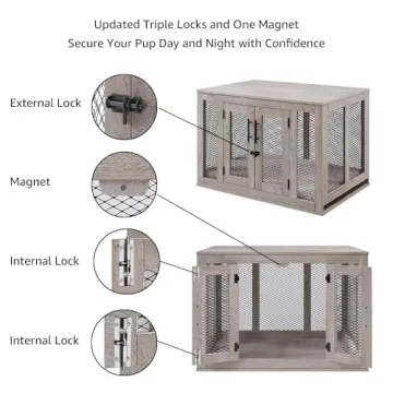 Unipaws Furniture-Style Dog Crate for Medium Breeds