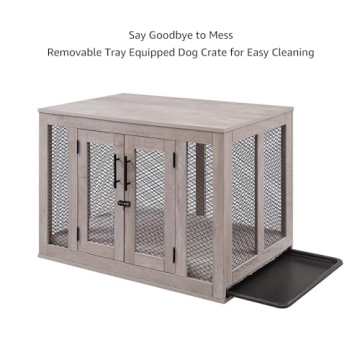Unipaws Furniture-Style Dog Crate for Medium Breeds