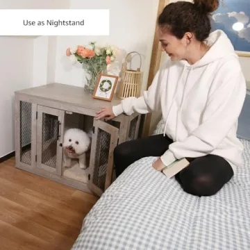 Unipaws Furniture-Style Dog Crate for Medium Breeds