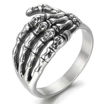 FIBO STEEL Skull Ring for Men and Women - Gothic Style