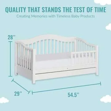 Dream On Me Toddler Day Bed in White, Greenguard Gold Certified