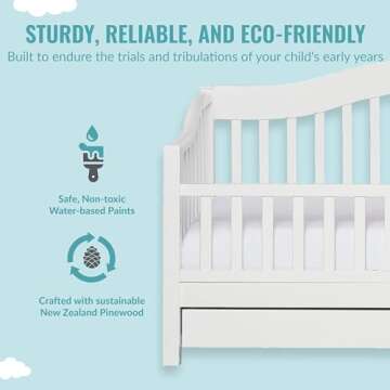 Dream On Me Toddler Day Bed in White, Greenguard Gold Certified