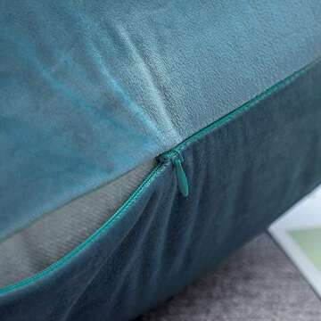 SOFTNOW 2 Pcs Throw Pillow Covers Soft Velvet Decorative Pillows Solid Square Cushion Pillowcase for Sofa Couch Bedroom car, 20 x 20 inches Light Blue