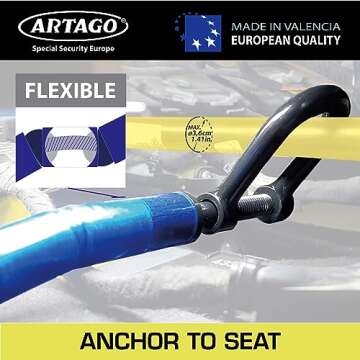 ARTAGO 582/B Adjustable Steering Wheel Lock for Cars