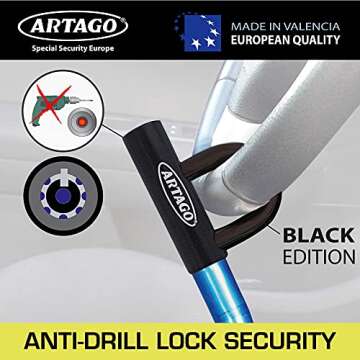 ARTAGO 582/B Adjustable Steering Wheel Lock for Cars