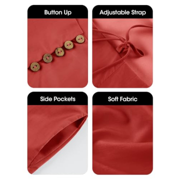 Fisoew Oversized Spaghetti Strap Summer Mini Dress for Women