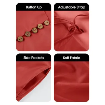 Fisoew Oversized Spaghetti Strap Summer Mini Dress for Women