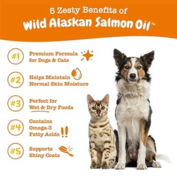 Wild Alaskan Salmon Oil for Dogs & Cats Health Boost