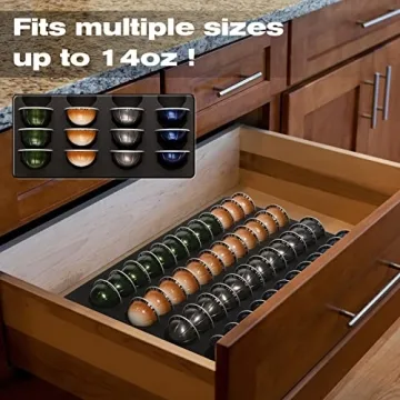 Organize Your Coffee with RAMIEYOO Capsule Drawer - 48 Pods