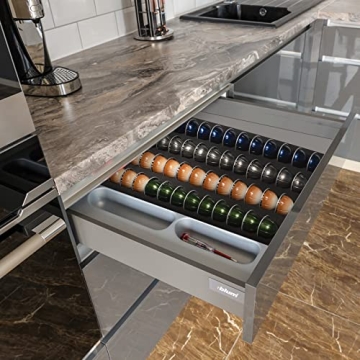 Organize Your Coffee with RAMIEYOO Capsule Drawer - 48 Pods