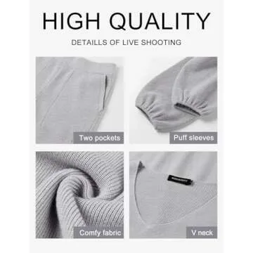 MEROKEETY Cozy Loose Fall Pajama Set with Pockets