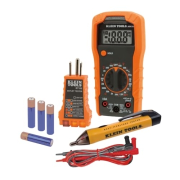 Klein Tools 69149P Electrical Test Kit with Digital Multimeter, Non-Contact Voltage Tester and Elect...