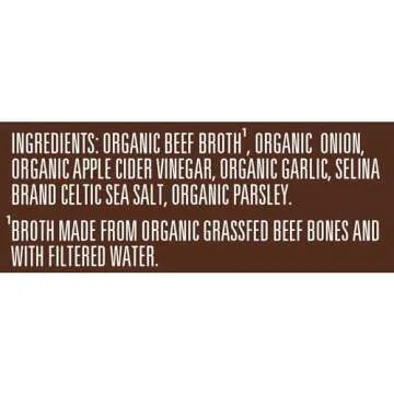 Bonafide Provisions Fresh Organic Beef Bone Broth, Frozen 24 fl oz – Grass-Fed, Gluten-Free, Paleo, Keto. For Sipping & Cooking, Pack of 12