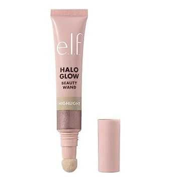e.l.f. Halo Glow Highlight Wand | Liquid Highlighter for Glowing Skin, Vegan, Rose Quartz