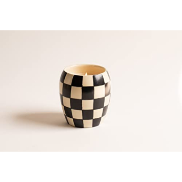 Paddywax Checkmate Artisan Hand-Poured Scented Candle, 11-Ounce, Black Fig + Olive