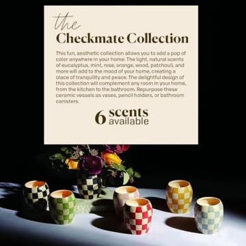 Paddywax Checkmate Artisan Hand-Poured Scented Candle, 11-Ounce, Black Fig + Olive