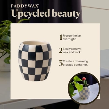 Paddywax Checkmate Artisan Hand-Poured Scented Candle, 11-Ounce, Black Fig + Olive