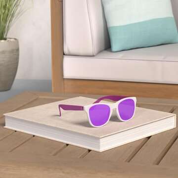 COLOSSEIN Fashion Sunglasses for Women - 100% UVA/UVB Protection in Purple