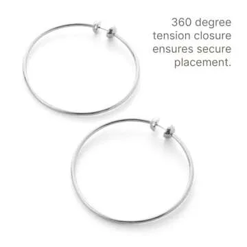 JENNY BIRD Icon Hoop Earrings | High Polish Platinum, Tension Closure | Sleek, Chunky Designer Jewelry for Women