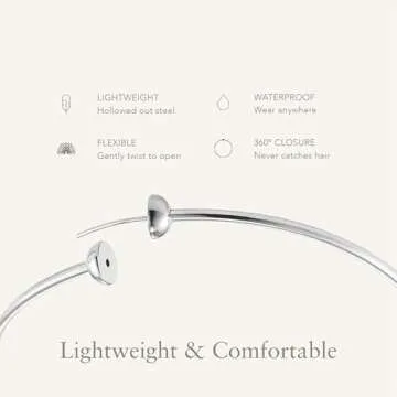 JENNY BIRD Icon Hoop Earrings | High Polish Platinum, Tension Closure | Sleek, Chunky Designer Jewelry for Women