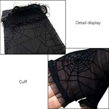 Luhiew Halloween Decorations Women's Spider Web Arm Warmer and Headband for Hallow Party (Spider Web Arm Warmer)