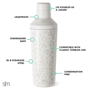 Simple Modern Cocktail Shaker Set | Insulated Steel Mixer | 20oz