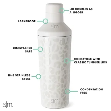 Simple Modern Cocktail Shaker Set | Insulated Steel Mixer | 20oz