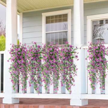 Artificial Fake Hanging Flowers for Indoor Outdoor Decor
