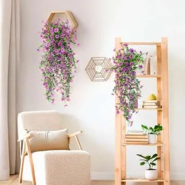 Artificial Fake Hanging Flowers for Indoor Outdoor Decor