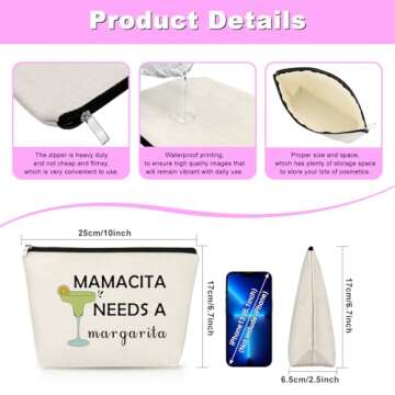 Charming Margarita Makeup Bag Gift - Ideal for Cocktail and Party Lovers