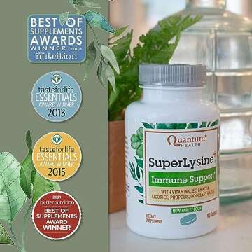 Quantum Health Super Lysine+ Immune Support Supplement - 90 Tablets