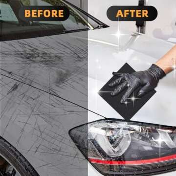 2025 Upgrade Nano Sparkle Cloth Car Scratch Remover, New Car Scratch Repair Paste, Magic Nano Cleaning Cloth Scratch Remover for Deep Scratch Repair-drakblack