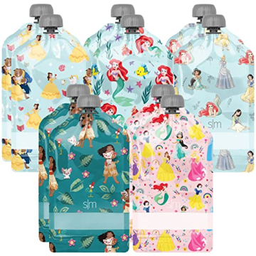 Simple Modern Disney Reusable Baby Food Pouches for Toddlers | BPA Free Plastic, Food Safe, Freezer ...